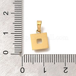 Ionenplattierung (IP) 304 Edelstahl Micro Pave Zirkonia Anhänger&nbsp;STAS-H228-04G-03