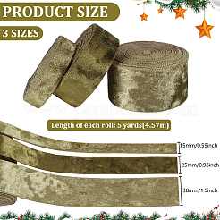 15 ярд двух видов полиэстеровых односторонних бархатных лент SRIB-BC0001-31D