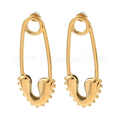 Скрепка с сердцем серьги-гвоздики из нержавеющей стали 304 для женщин&nbsp;EJEW-G444-02G