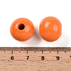 Perles de bois naturel peintes&nbsp;WOOD-A018-16mm-16