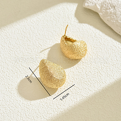 Серьги-гвоздики из матовой латуни в форме капли&nbsp;YQ2405