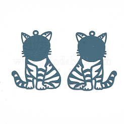 Pendentifs chaton en acier inoxydable 430&nbsp;STAS-S108-18A