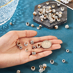 90 шт. 6 стиля бусины из сплава и стразов в виде глины ALRI-TA0001-29