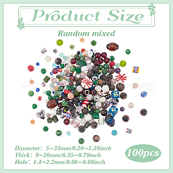 1 набор стеклянных бусин&nbsp;GLAA-PH0003-62B