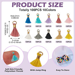 100шт 10 цвета поликоттон (полиэстер&nbsp;FIND-TA0009-08