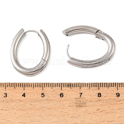 Boucles d'oreilles créoles en acier inoxydable 304 et strass.&nbsp;SA-G003-01P