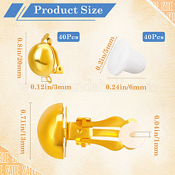 Латунные клипсы серьги KK-SP0001-14G