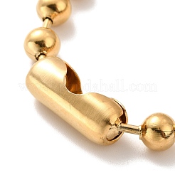 Комплект из ожерелья и браслета из шариковой цепи из нержавеющей стали 304 с вакуумным покрытием PVD STAS-D181-01G-01A