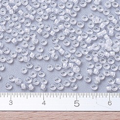 MIYUKIラウンドロカイユビーズ  日本製シードビーズ  （rr1104)ホワイトラインドクリスタル  11/0  2x1.3mm  穴：0.8mm  約1100PCS /ボトル  10 G /ボトル&nbsp;SEED-JP0008-RR1104