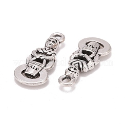Tibetischer stil Aluminium Anhänger & Charms&nbsp;LS-TIBEP-GC147-AS-NR