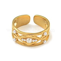 Ионное покрытие (ip) 304 нержавеющая сталь манжета открытые кольца RJEW-K283-04G