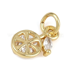 Фрукты латунные микропаве кубические циркониевые подвески&nbsp;KK-Z123-21G-02