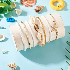 2 sachet de bracelets de cheville d'été en perles de verre de plage&nbsp;AJEW-TA0003-69F