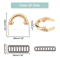 Арочная пряжка для кошелька из цинкового сплава FIND-WR0007-31