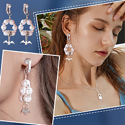 40 шт. 2 цвета фурнитура для сережек-клипс из нержавеющей стали 304 STAS-UN0041-10