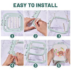 Пяльцы для вышивки крестом из АБС-пластика&nbsp;TOOL-WH0166-042