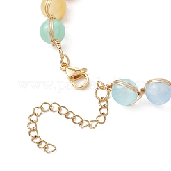 Круглые браслеты из натурального окрашенного селенита BJEW-TA00592