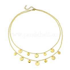 Ожерелья из латунных двухслойных кабельных цепей NJEW-JN05014