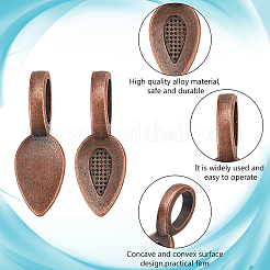 200 шт. плоские клеевые скобы из сплава в тибетском стиле&nbsp;FIND-GO0002-98AB