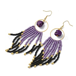 Boucles d'oreilles à pompons en verre pour femmes&nbsp;EJEW-MZ00798-02