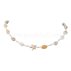 Летние пляжные ожерелья из синтетических морских звезд NJEW-TA00191