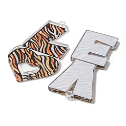 Непрозрачные акриловые подвески BACR-D002-08C