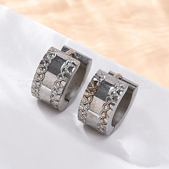 Серьги-кольца из нержавеющей стали 304 с эффектом полировки EJEW-M001-16P