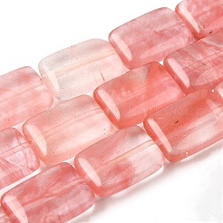 Вишневого кварца стеклянные бусы пряди G-S386-A09