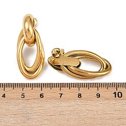 Овальные серьги-гвоздики из нержавеющей стали 304&nbsp;EJEW-I319-01G