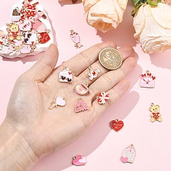 36 pendentif en alliage émaillé pour la Saint-Valentin&nbsp;ENAM-YW0008-75