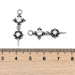 Colgantes de circonita cúbica micropavé de acero inoxidable quirúrgico 316&nbsp;X-STAS-G349-03AS-02