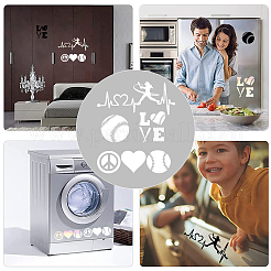 8 Blatt 4 Stil Herz & Tennis Muster Laser Stil Haustier wasserdichte selbstklebende Aufkleber&nbsp;STIC-GF0001-02B
