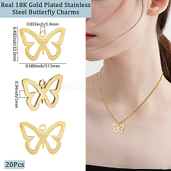 20 шт. подвески из нержавеющей стали 201 STAS-BBC0007-79G