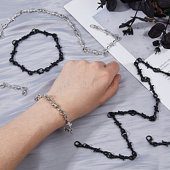 4 stücke 4 arten legierung thornlet link kette armbänder & halsketten&nbsp;BJEW-FI0001-77