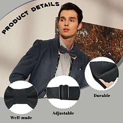 1 шт. полиэстеровые галстуки-бабочки для жениха&nbsp;AJEW-SP0003-33