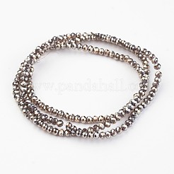 Стеклянные бусины с гальваническим покрытием &nbsp;EGLA-P018-2mm-FR-B09