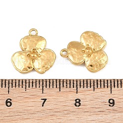 304ステンレススチールチャーム  花のチャーム  イオンプレーティング（ip）  18KGP本金メッキ  14x13x1.7mm  穴：1.4mm&nbsp;SA-CBA3ECF-05G