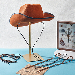 16 шт. 4 цвета регулируемый противоскользящий плоский ремешок из искусственной кожи для шляпы&nbsp;DIY-GA0008-74