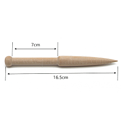 Wooden Pointed Knitting Needles, for Knitting Tool, Tan, 165mm