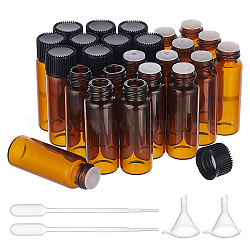 ベネクレアガラスアロマセラピーサブパッケージボトル  酸化アルミニウムカバーとppプラグ付き  コラム  サドルブラウン  28個/箱