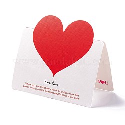 Сердечные открытки, любовные открытки ко дню святого валентина, на годовщину свадьбы, прямоугольные, белые, 96x135x0.3 мм, 50 шт / пакет