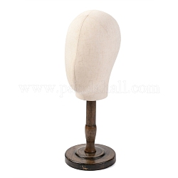 Présentoir à capuchon en bois, pour porte-chapeaux, présentoir pour casquette et perruque, brun coco, 15.5x47 cm