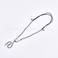 Nylonband Halskette Herstellung, mit Glasperlen, Schwarz, 11.8 Zoll ~ 25.1 Zoll (30~64 cm), 1.5 mm