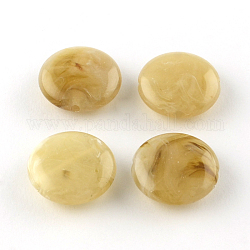 Perles acryliques rondes d'imitation pierre précieuse, kaki foncé, 22x8.5mm, Trou: 2mm, environ 190 pcs/500 g
