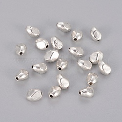 Séparateurs perles en alliage de style tibétain, sans plomb et sans cadmium, ovale, argent antique, 6x5mm, Trou: 1mm
