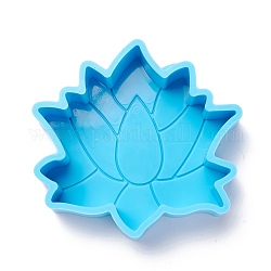 Lotus DIY Dekoration Silikonformen, Gießformen aus Harz, für UV-Harz, Epoxidharz Schmuckherstellung, Deep-Sky-blau, 91x96x31 mm