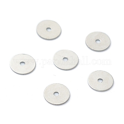 Intercalaire perles en 304 acier inoxydable, disque, couleur inoxydable, 6x0.3mm, Trou: 1mm
