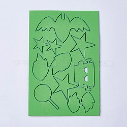Schwamm eva blatt schaum papiersätze, mit kleber zurück, Kinder handgemachte diy Scrapbooking Handwerk, Halloween-Thema, grün, 15.8x9.85x0.19 cm