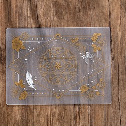 Schneidematte aus Kunststoff, Schneidbrett, für Handwerkskunst, Rechteck mit Blumenmuster, Transparent, 22x30 cm
