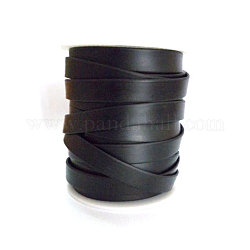 Synthetic Rubber Cord, Wrapped Around White Plastic Spool, Black, 10x1.8mm, about 5.2m/roll